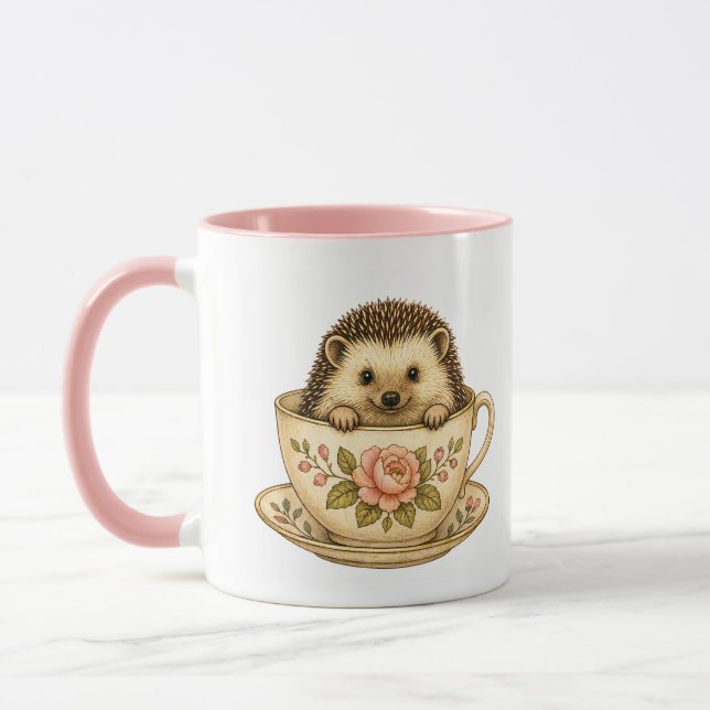Cute Hedgehog Mug Tasse (Links)