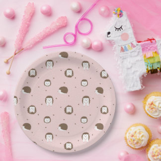 Cute Hedgehog Pappteller