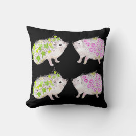 Cute Hedgehogs Throw Pillow Kissen
