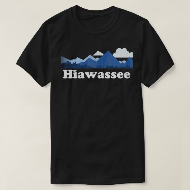 Cute Hiawassee Georgia GA Retro Blue Ridge T-Shirt (Design vorne)