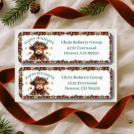  Cute Highland Cow Christmas Business Address