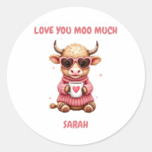 Cute Highland Cow Valentine Heart Glasses Coffee m