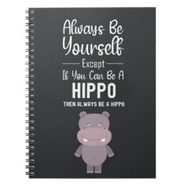 Cute Hippo Gifts Hippopotamus Funny Animals Humor Notizblock