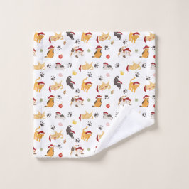 Cute Holiday Cat Pattern Badhandtuch Set