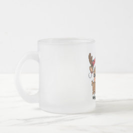 Cute Holiday Reindeer & Snowman Mattglastasse