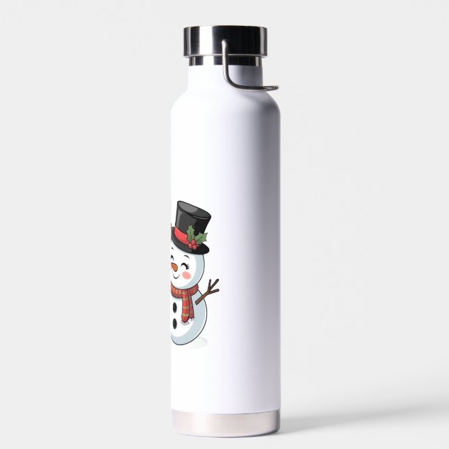 Cute Holiday Reindeer & Snowman Trinkflasche (Links)