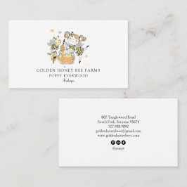 Cute Honey Bee Apiary Beekeeper Honey Products  Visitenkarte