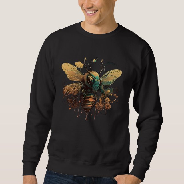 Cute Honey Bee Floral nature  who gardens Beekeepe Sweatshirt (Vorderseite)
