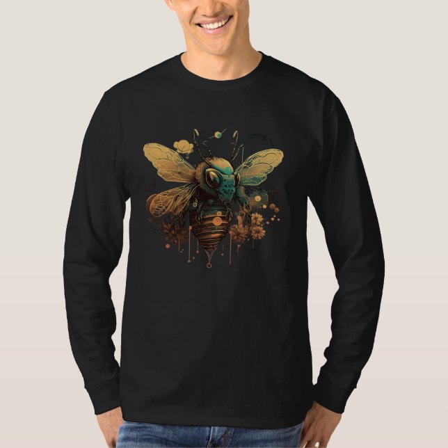 Cute Honey Bee Floral nature  who gardens Beekeepe T-Shirt (Vorderseite)