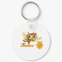 Cute Honey Bee with Dripping Honey Typography Desi