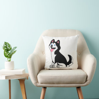 Cute Husky Puppy Throw Pillow Kissen