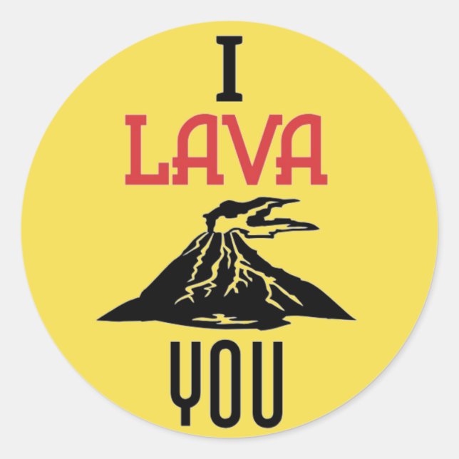 Cute I Lava You Sticker (Vorderseite)