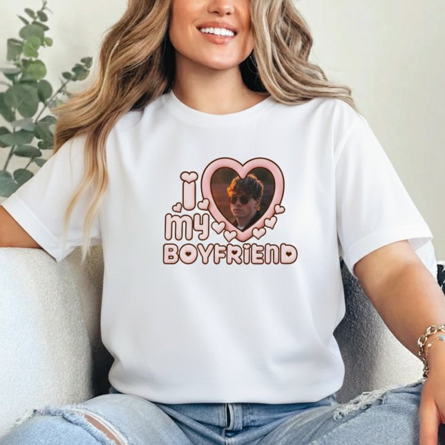 Cute I Love My Boyfriend Custom Tri-Blend Shirt (Von Creator hochgeladen)