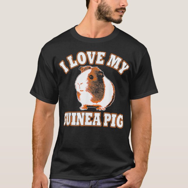 Cute I Love My Guinea Pig  T-Shirt (Vorderseite)