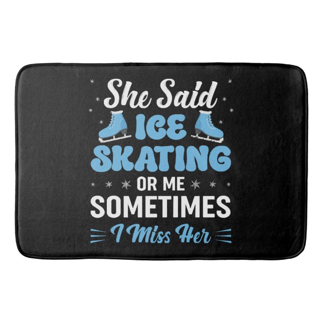 Cute Ice Rink Synchronized is Calling Badematte (Vorderseite)