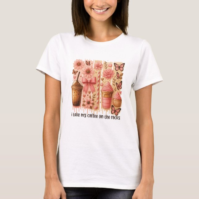 Cute Iced Coffee Lover  T-Shirt (Vorderseite)