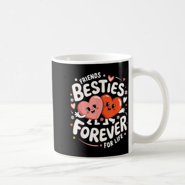 Cute Ies Forever Hearts Friendship Girls Valentine Kaffeetasse (Rechts)