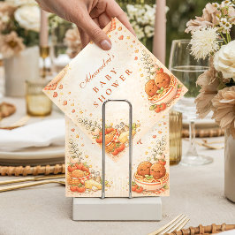 Cute Illustrated Little Meatball Baby Shower Serviette