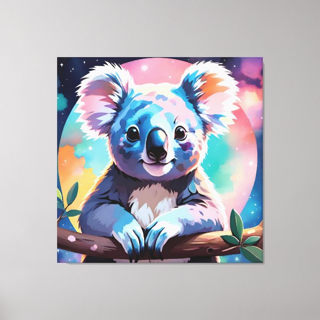 Cute illustration of a koala leinwanddruck (Vorderseite)