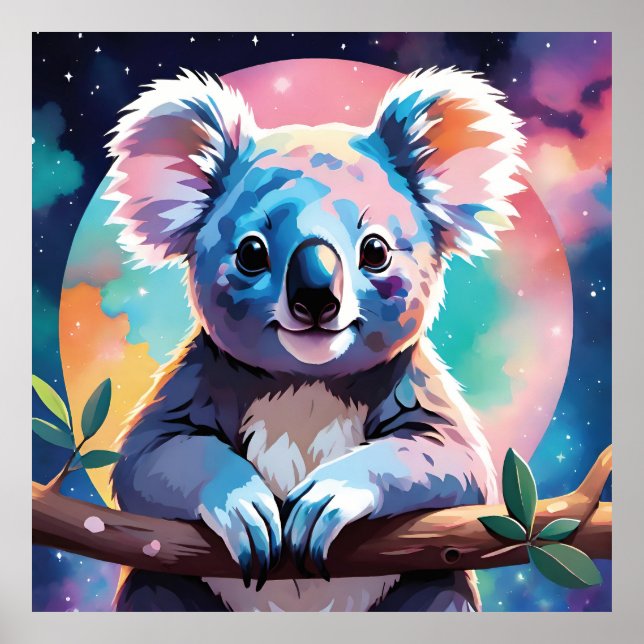 Cute illustration of a koala poster (Vorne)