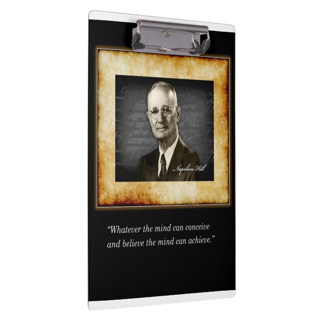 Cute Inspirational Napoleon Hill Clipboard  Klemmbrett (Rechts)