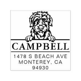 Cute Irish Wolfhound Custom Dog Address Stamp  Permastempel