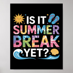 Cute ist Sommerferien Lehrer Schüler Tie Dye Poster