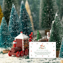 Cute It's Cold Outside Books For Santa Baby Shower Begleitkarte