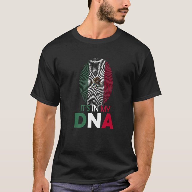 Cute It's In My DNA Mexican Flag Mexico Pride Cinc T-Shirt (Vorderseite)