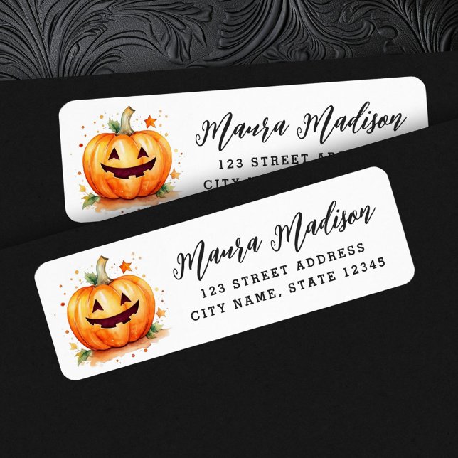 Cute Jack o lantern Halloween return address (Cute Jack o lantern Halloween return address Label)