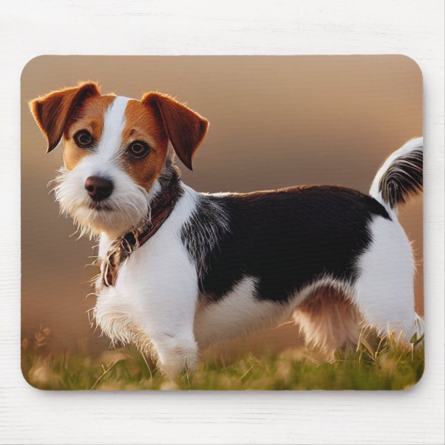 Cute Jack Russel Terrier Dog Photograph Mousepad (Vorne)