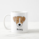 Cute Jack Russell Dog Kaffeetasse<br><div class="desc">Start your day right with a coffee from this cute Jack Russell dog mug,  featuring an adorable illustration of your favourite dog breed.

Add your dog’s name for the perfect personal touch for any dog lover!</div>