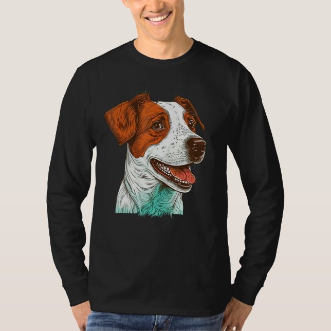 Cute Jack Russell Terrier Dog on Jack Russell Terr T-Shirt (Vorderseite)