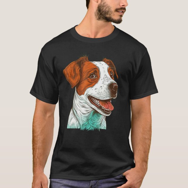 Cute Jack Russell Terrier Dog on Jack Russell Terr T-Shirt (Vorderseite)