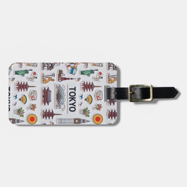 Cute Japan Icons: Sticker Pack Adventure Gepäckanhänger (Vorderseite horizontal)