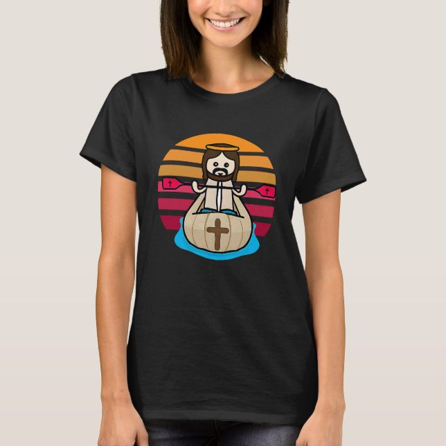 Cute Jesus Kayaking  1 T-Shirt (Vorderseite)