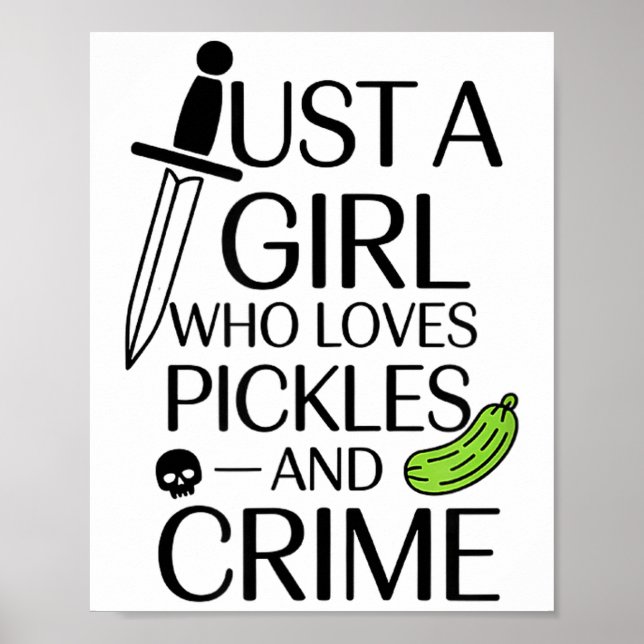 Cute Just A Girl Who Loves Ckles And Crime Hallowe Poster (Vorne)