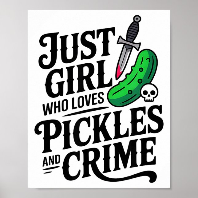 Cute Just A Girl Who Loves Ckles And Crime Hallowe Poster (Vorne)
