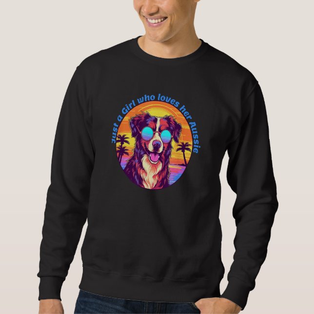 Cute Just a Girl who loves her Aussie Australian S Sweatshirt (Vorderseite)