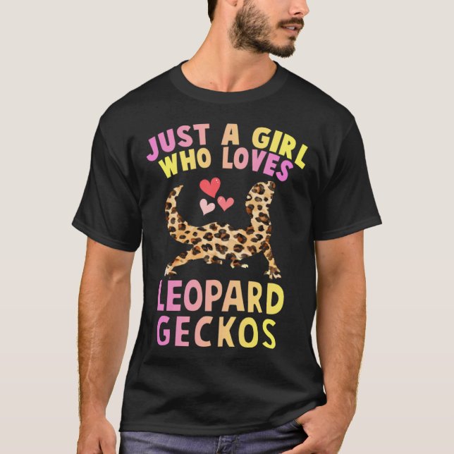 Cute Just A Girl Who Loves Leopard Geckos Lizard R T-Shirt (Vorderseite)