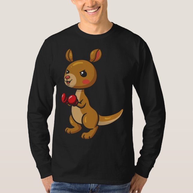 Cute Kangaroo Boxing I Kangaroos Animal Friend Mar T-Shirt (Vorderseite)