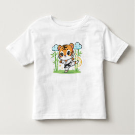 Cute Karate Tiger Kids Design Kleinkind T-shirt
