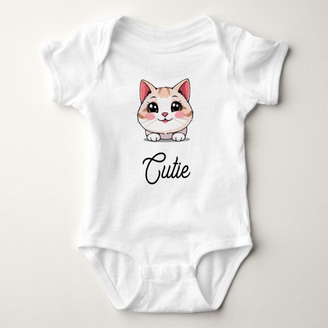 Cute Kawaii Animal Baby Bodysuit Baby Strampler (Vorderseite)