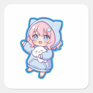 Cute Kawaii Anime Girl Sticker