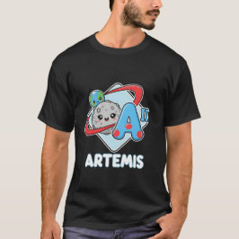 Cute Kawaii Artemis II NASA Moon Mission T-Shirt
