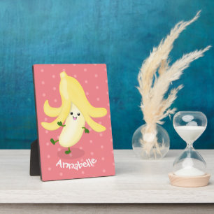 Cute kawaii banana cartoon fotoplatte