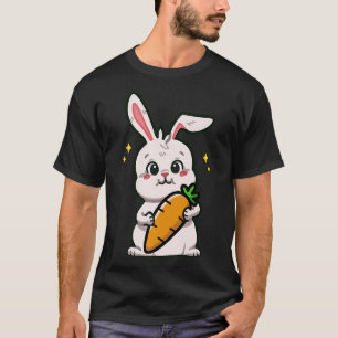 Cute Kawaii Bunny rabbit hugging a carrot T-Shirt