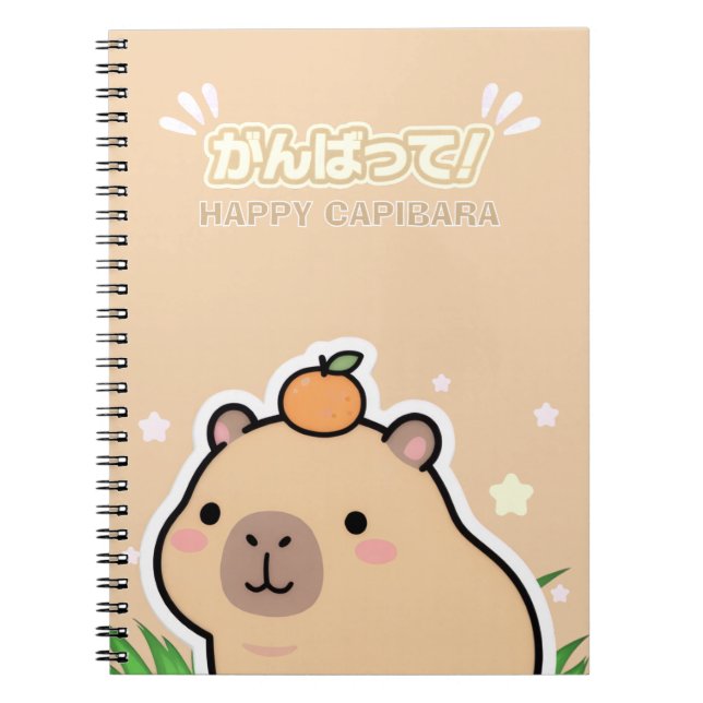 Cute Kawaii Capybara Notebook  Notizblock (Vorderseite)