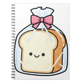 Cute Kawaii Cartoon Illustration of Sliced Bread  Notizblock