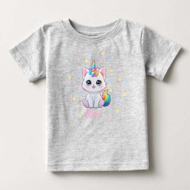 Cute Kawaii Caticorn Baby T-shirt  (Vorderseite)